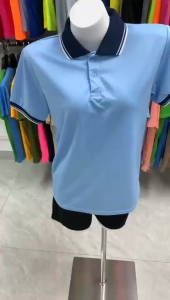Baby Blue Golf Polo Shirt for Men | Quick Dry Dri-Fit Sportswear | Breathable Office Casual | Wholesale