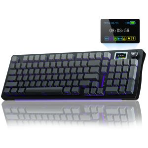 AULA | AULA S98pro Wireless Mechanical Keyboard Gasket Hot-swap Gaming Keyboard with Mini TFT Color Screen and Multi-function Knob