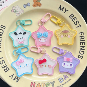 🔥Cute Cartoon Sanrio Star Key Chain Couple Backpack Pendant Sweet Versatile Girl Accessory LovelylifeFu👍