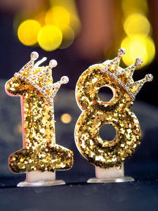 Creative Birthday Number Candle Crown Party Dessert Decoration Adult Childrens Cake Decor Smokeless Shape Candle