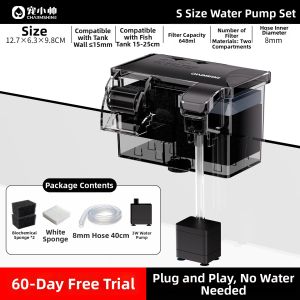 CHONGXIAOSHUAI | 3-in-1 Water Purification Circulation Filter Activated Carbon Biological House Protein Cotton