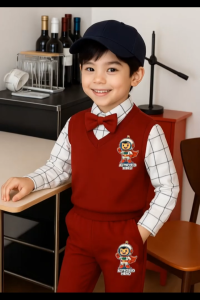 Dairoku ASTRO Maroon  baju anak laki 2 tahun 1 3 4 5 tahun cowok korean style bayi outfit elegan