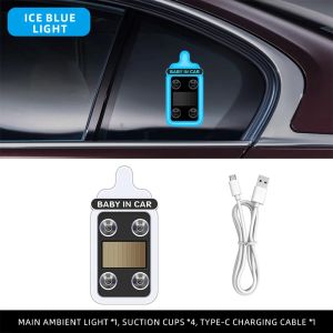 KEVANLY | Car Bottle Light Atmosphere Light Solar Warning Light Wireless Decorative Light LED Triangle Window Rear Window Car Fun