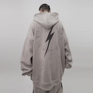 Vintage Print Loose Hoodie
