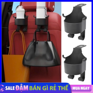 Giá Đỡ Cốc Nước Kiêm Đồ Để Điện Thoại Có Móc Treo Đồ Đa Năng - Móc Nhựa Treo Đồ Sau Ghế Otô - Móc Treo Xe Oto  Giá Đỡ Chai Nước