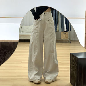 กางเกงยีนส์ทรงตรงเอวสูง ทรงหลวม กางเกงขายาวทรงขากว้าง ทรงเข้ารูป สำหรับผู้หญิงไซส์เล็ก เทรนด์ฤดูใบไม้ร่วง 2024