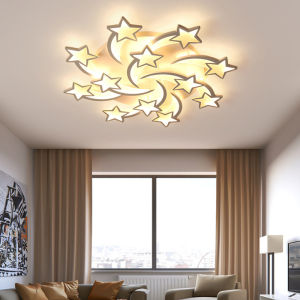 [Remote Control + Dimmable] TOMAX 100CM Modern LED Ceiling Light – Star Design for Living Room Bedroom & Home Decoration