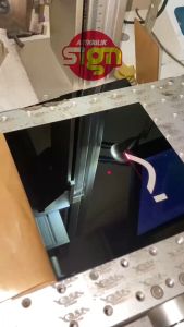 Artkrilik - Bag Tag Akrilik Hitam 9 x 55 cm | Brisbane | Luggage Tag | Custom Nama - Aesthetic