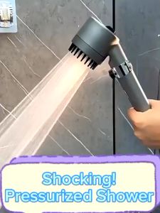 🔥🚿COD🚿Shower Head Kepala Pancuran Tekanan Tinggi Multifungsi Aksesori Kamar Mandi Pancuran Air Tekanan Tinggi dengan 3 Mode Dapat Disesuaikan/Kepala Shower Mandi Hitam Premium/Shower Kepala Mandi/Tekanan Tinggi Pancuran Salon/Shower Kepala Mandi Paket