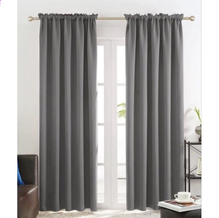 Elegant Non Ring Curtain - per piece - Plain Ringless - Makapal | Lazada PH