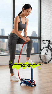ENG Multi-Purpose Bike Air Foot Pump High Pressure Portable Foot Tire Pump for Car/Bike/Motorcycle