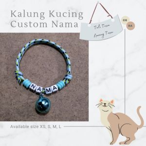 Kalung Kucing Tali Perusik Costum Nama
