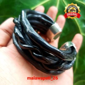 Gelang Akar Bahar Hitam Model C Unik Super Limited Edition Variasi Alpaka