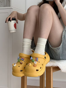 Cute Little Monster Hole Shoes Thick Bottom Sandals Summer Womens Outdoor Beach Slippers Casual Hollow out EVA Footwear