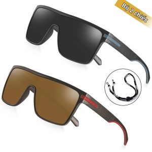 CRIXALIS 2 Kính Mát Vuông Phân Cực Cho Nam UV400 Bảo Vệ Chống Phản Quang Thời Trang Cho Lái Xe Câu Cá Leo Núi
