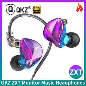 Newest QKZ ZXT MT1 In Ear Earphone Dynamic DJ Monitor IEM Earbud HIFI Sport Noise Cancelling Headsets M10 TA1 ST1 V90s T300 X7