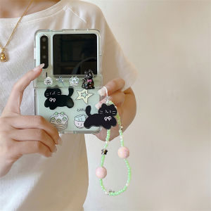 Creative Green Background Cat Huawei PuraX Phone Case Foldable Screen Collectible Edition Protective Cover Transparent Anti-Fall Acrylic Full Wrap Personality Cartoon Womens Flip Cover