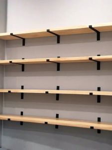 Simple Modern Wall Mounted Solid Wood Shelf One-Row Wall Partition Living Room Kitchen Storage Rack Decorative Bookshelf