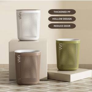 Ready Stock 12L/18L Simple Aesthetic Muji Japanese Style Anti Odor Dustbin Kitchen Large Dustbin Room Office Toilet Trash Bin Trash Can Rubbish Garbage Cantik Tong Sampah Plastik PP Besar Dapur Moden Bilik Tidur Bilik Mandi Tandas Pejabat Buang Sampah