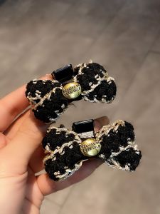K-style Wool Bows Fringe Clip Female Fancy Princess a Pair of Hairclips Sweet Elegant 2023 New Hair Accessories