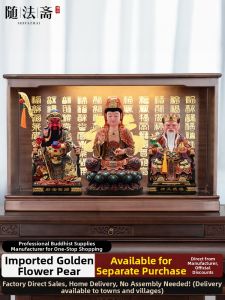 Dustproof New Chinese Style Glass Buddha Niche