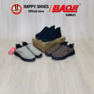 [🥇บาโอแท้100%🔢ไซส์41-45🆓ฟรี...ถุงเท้า 1 คู่] BAOJI รุ่น BJM923 รองเท้าหนังกลับชาย สลิปออน(SLIP-ON) รองเท้าหนังหุ้มส้น หล่อเท่ นุ่มเบา สบายเท้า