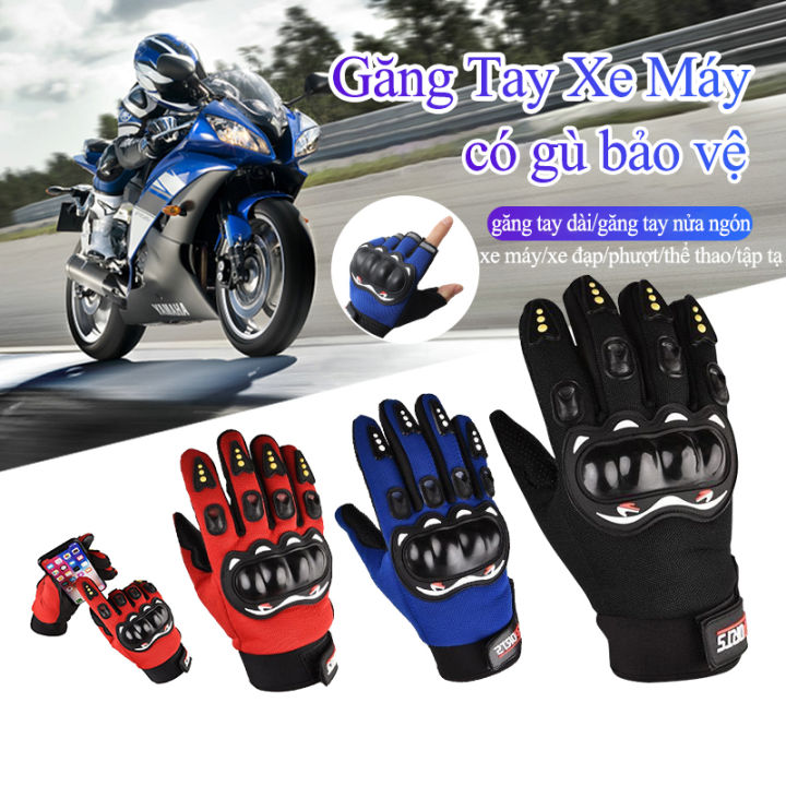 Găng tay phượt Sports cao cấp có gù bảo vệ, găng tay xe máy chống trượt ...