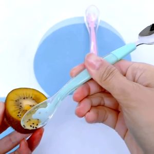 Dita_shop ช้อนซิลิโคน ปลายนิ่ม ช้อนอุปกรณ์การให้อาหารเด็ก ปราศจากสาร BPA