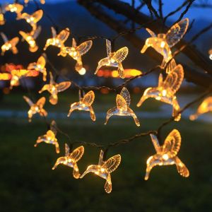 20/30/50 Leds Solar String Light Hummingbird RGB Lights For Outdoor Garden Decoration Solar String Lights Home Decro L061