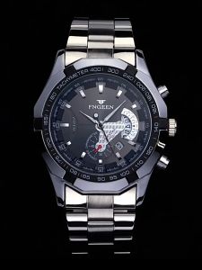 Jam Tangan Pria Bisnis Fngeen Waterproof Stainless Steel Tahan Karat Asli Tahan Air Original Premium Kalender Date Kaca Tebal Tahan Gores Dial Besar New Model Fashion Import Quartz Analog Formal Aksesoris Arloji Mens Watches Trend Pria Bergaya Keren -J98