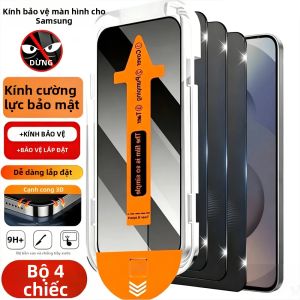 NNBILI 4 Miếng Dán Bảo Vệ Màn Hình Bằng Kính Cường Lực Bảo Vệ Toàn Bộ Quyền Riêng Tư Cho Samsung Galaxy S26/S25/S24/Ultra/S23/S22/S21/Plus/FE Chống Gián Điệp Chống Trầy Xước