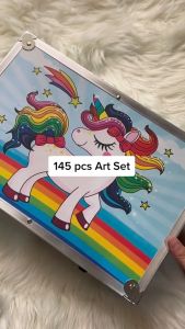 145pcs Art Coloring Set For Kids boy Drawing Painting Set For Kids Girl Children crayon pigment