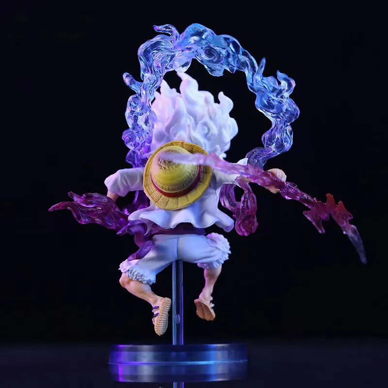 Authentic Authorization]19cm One Piece Luffy Gear 5 Figure Sun God Nika Lightning Anime Figures Statue Pvc Figurine Collectible Model Decoration Toys I3786934626