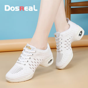 DOSREAL Jazz Dance Shoes for Women Sport Shoes Black /White Antiskid Sole Ballroom Shoes High Quality Dancing Sneakers For Girls Women