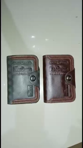 Dompet Uang Lipat Tebal Pria Wanita Panjang 3/4 Menbense F388-140 PU Leather Keren Kilat Lilin Cantik