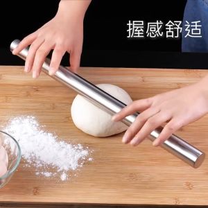 304 Stainless Steel Rolling Pin Household Rolling Pin Kitchen Baking Tools Noodle Pin Rolling Pin 304不锈钢擀面杖 家用厨房烘焙工具面粉棍
