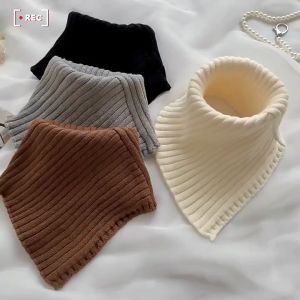 Knitted Fake Collar Scarf Women Warm Turtleneck Detachable False Collar Winter Windproof Scarf With Wooden Ears Warm Knitted Collar Women Turtleneck Knitted False Fake Women Turtleneck Knitted Fake Detachable Winter Windproof Scarf Wrap