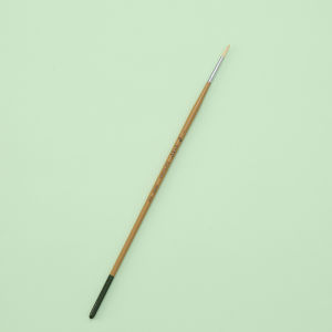 White bristle round tip brush suitable for gouache watercolor acrylic oil painting art brush painting supplies