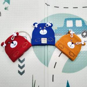 Kupluk Bayi Rajut murah dan tebal isi 3pcs varian warna untuk usia 0-6 bulan
