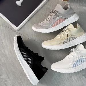 BR001-1 Giày Lưới Mẫu Mới Giày Dệt Vải Bay Thường Ngày Xuân Hè Cho Nam Giày Thể Thao Tăng Chiều Cao Giày Nam Dễ Phối Giày Dừa