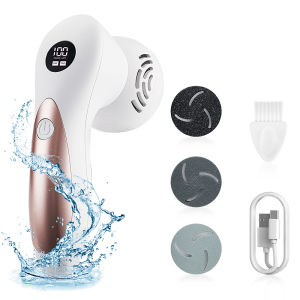 เครื่องขัดส้นเท้าไฟฟ้า กำจัดหนังด้าน ดูแลเท้า ขัดส้นเท้า ขจัดเซลล์ผิวที่ตายแล้ว ชุดอุปกรณ์ทำเล็บเท้า พร้อมหัวเปลี่ยน กันน้ำ เครื่องขัดเท้า