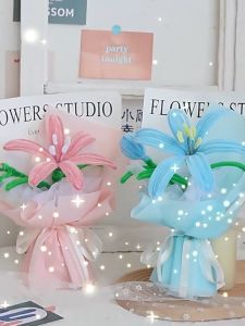 ลวดกำมะหยี่ DIY แยกสี สร้างสรรค์งานประดิษฐ์ต่างๆ สำหรับงานฝีมือ สีสันสดใส (100pcs)