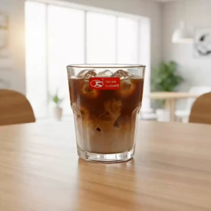 Hộp 6 Ly Thủy Tinh Central 6029 330ml Kiểu Dáng Tám Cạnh Decor Quán Cafe Trà Sữa Chống Trơn Trượt