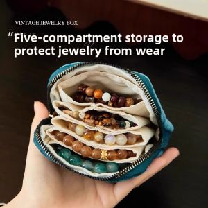Large Capacity Portable Jewelry Storage Bag Bracelets Necklaces Rings Jewelry Organizer Box Velvet Material Nordic Style