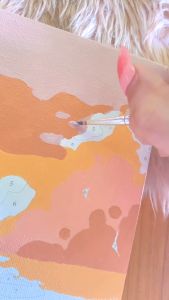 Bunda Choice-A110 Painting By Number Kit Ukuran 20x20cm DIY Kanvas Siap Lukis Aesthetic / Lukisan