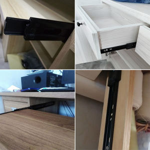 Amoki Drawer slide rail three-section guide 12in 14in chdrawer roller