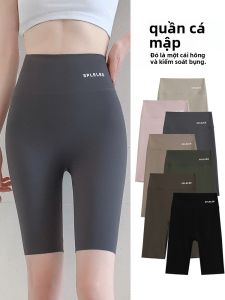 MiiOW | Ice Silk Five-Quarter Sharkskin Yoga Pants Womens Summer Fitness Trousers Base Layer Outdoor Wear MiiOW Cat Person Brand