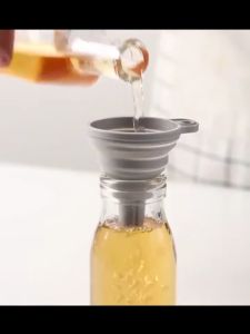 Mini Foldable Silicone Round/Square Funnel Corong Colorful Telescopic Kitchen Oil Drain Liquid Dispenser Tool Mold