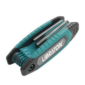 Bộ Cờ Lê Allen Gấp Gọn LIBRATON - Bộ Cờ Lê Lục Giác Đa Năng 8/9 Trong 1 SAE & Metric Dành Cho Ốc Vít Đầu Lục Giác Thép Crom-Vanadi Chống Trượt