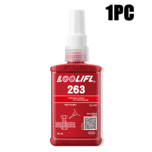 LOOLIFL 263 50ml Red Threadlocker High Strength Anaerobic Adhesive Anti-loosening High Temperature Oil Resistant Screw Lock Glue